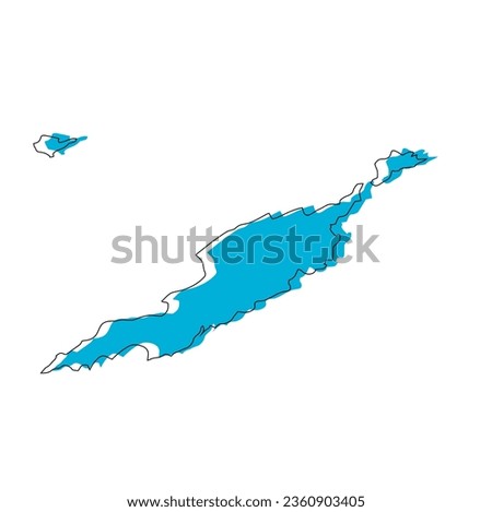 Anguilla - outline of the country map