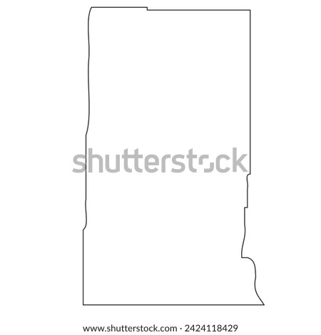 Alamance County, North Carolina. Outline of the map