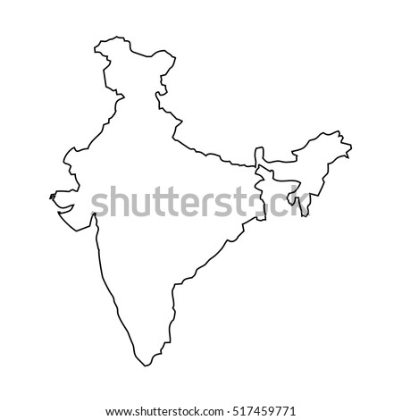 map black outline India