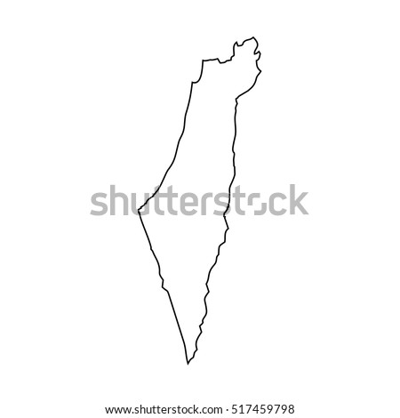 map black outline Israel
