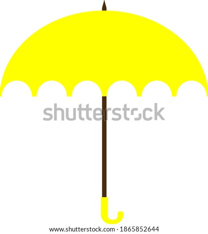 Illustration of yellow umbrella from HIMYM TV Series fit for sticker, icon, fandom needs