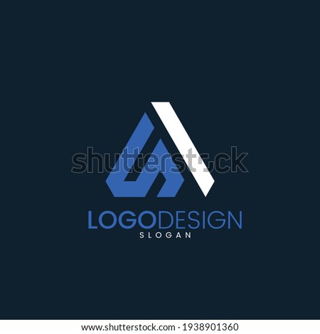 Unique modern creative business brands Blue and white color SA AS S A initial based letter icon logo. Premium Logo.