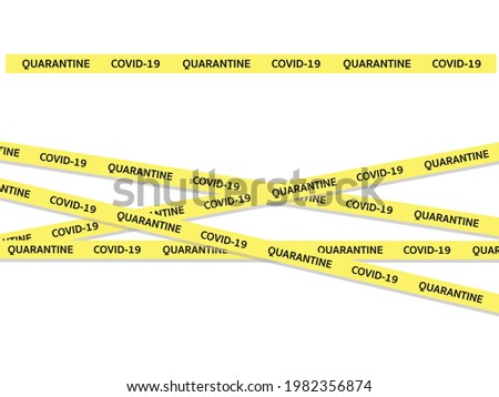 Restrict area tape yellow and black text color. Block up zone. Prohibit, stop place. isolated vector illustration for idea fair or on your works.