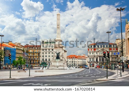 LISBON, PORTUGAL - MAY, 25: 2011:  The square is dedicated to the restoration of the independence of Portugal in 1640, after 60 years of Spanish domination.