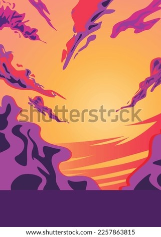 illustration of cricket background.  Abstract art vector

