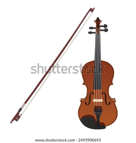 Vector Illustration of Musical Instrument Violin