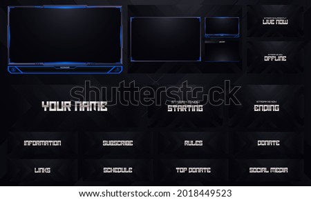 Twitch Overlay Live Stream template set