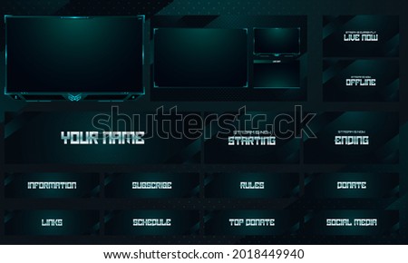 Twitch Overlay Live Stream template set