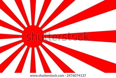 Red sunlight flags, Japan flag, rising sun 