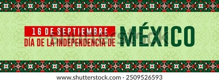 Mexico Independence Day Background Design. Translation : Long live Mexico Independence Day, 16th September. Banner, Poster, Greeting Card. Vector Illustration.