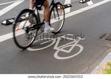 Foto Bild Pop-Up-Fahrradweg