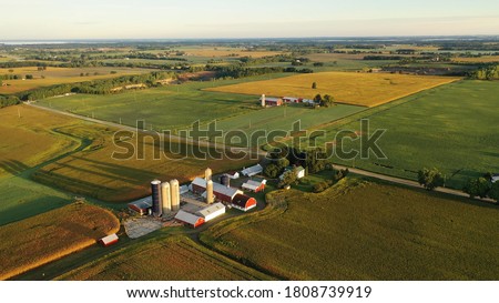 Similar – Foto Bild aerial of rural landscape with acre