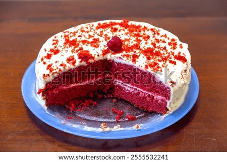 Similar – Image, Stock Photo Red velvet cake with candles