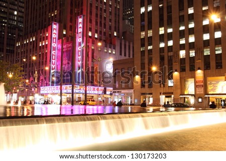 NEW YORK CITY - DEC. 25: Radio City Music Hall in Rockefeller Center is home of the Rockettes and famous annual Christmas Spectacular on Dec. 25, 2010, New York City, NY.