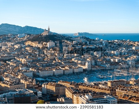 Image, Stock Photo Marseille / View from Notre Dame de la Garde