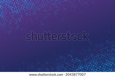 Blue frame with geometric shapes dots. Reticulate or dotted texture. Dotted template for ​tecnology or business concept. Foto stock © 