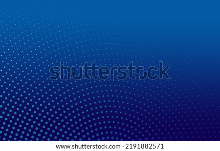 Dotted texture. Circular shape, dots blue gradient background for ​tecnology or business concept Foto stock © 