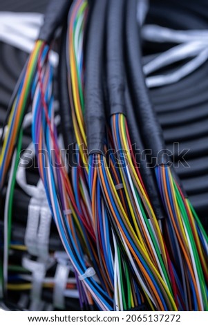 Electric wires used for machine wiring  Photo stock © 