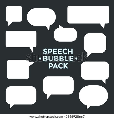 Simple white text bubbles, speech bubble pack, square and oval vector bubble chat, chat baloon, speak chat, dialog bubble, speech cloud, isoleted objects, chat message, bubble shape