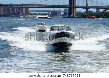 Similar – Foto Bild Brooklyn Bridge Speedboating