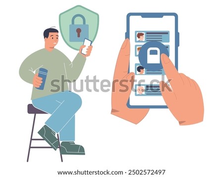 two factor authentication verification mobile security lock encryption sync design icon illustration