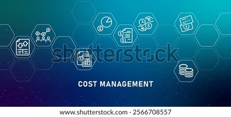 Cost management budget control gradient header financial strategy solution information income outcome planning for efficiency