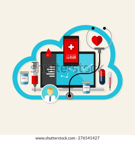 cloud online health medication medical care service internet