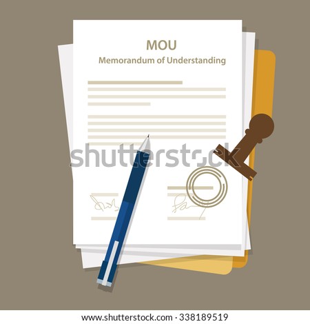 mou memorandum of understanding legal document agreement stamp seal