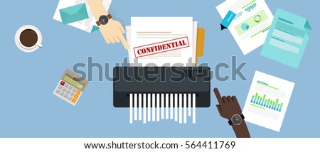 paper shredder confidential and private document office information protection