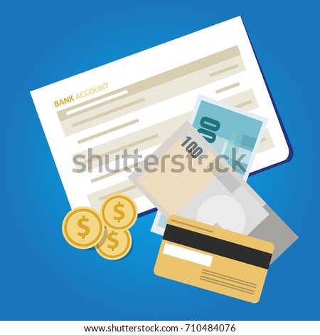 bank account book statement paper money finance savings invest cash vector object