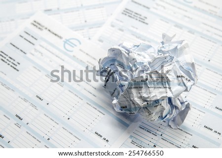 Tax form and financial issues conceptual image. Original Italian tax form in the photo.