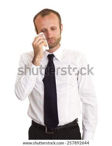 Businessman isolated on white; high quality conceptual  photo for advertising and web projects.