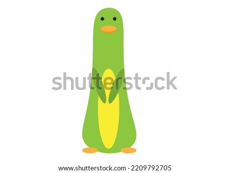 vector image of a bird in a green palette