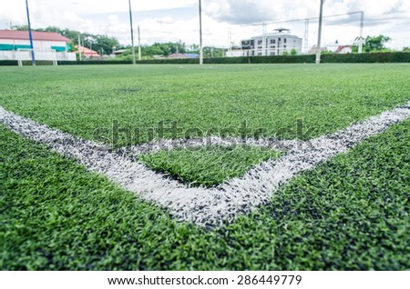 Corner football field background