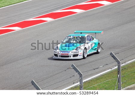 BARCELONA - MAY 9:Nick Tandy of  Konrad Motorsport in action during Porsche Mobil 1 Supercup at autodrome \
