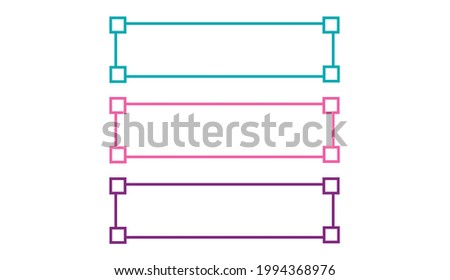 Bounding box icon or logo in modern line style. High quality colored outline pictogram for web site design and mobile apps. Vector illustration on a white background.
