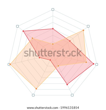 Radar or spider diagram elements color infographics. Some of chart, graph, parts, processes. Vector business template for presentation. Used for workflow layout, diagram, banner, web design, chart.
