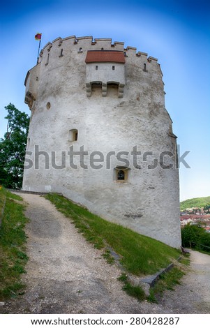 Brasov, the white tower, old city fortress and towers