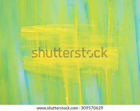 Pastel, peaceful Background of smears of paint, yellow mint color