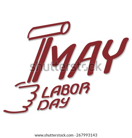 May 1 Labor Day logo symbol of spring hammer holiday weekend