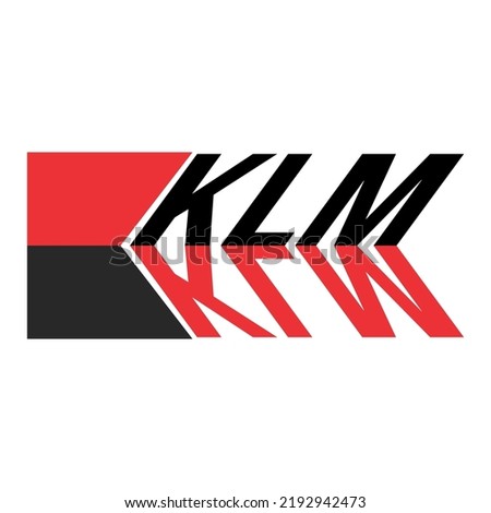 Simple KLM letter logo vector, for free design.