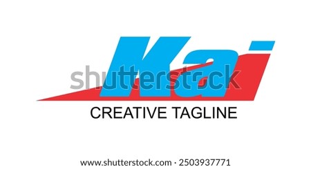 Cool KAI text, design icon, modern concept logo.