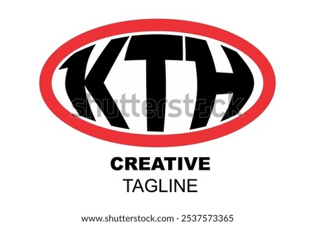 KTH text vector, circle concept, company or product logo design.