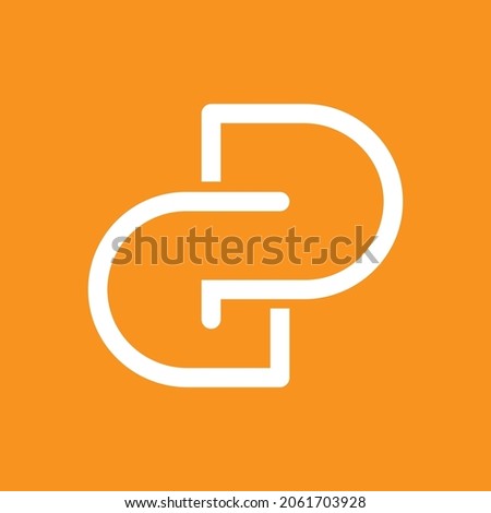 The logo of the letters G and P combined into a beautiful monogram logo and a simple logo Stock fotó © 