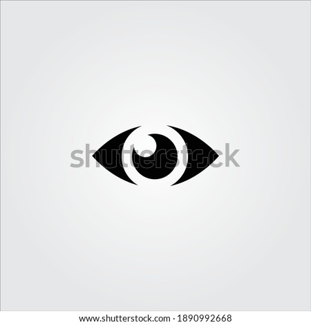 
Retina scan eye flat icon for medical