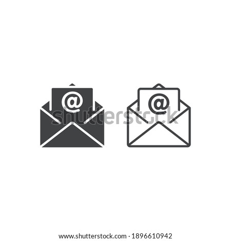 
Mail envelope icon vector on isolated background. Symbols of email flat vector illustration