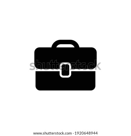 
Briefcase icon black on white background