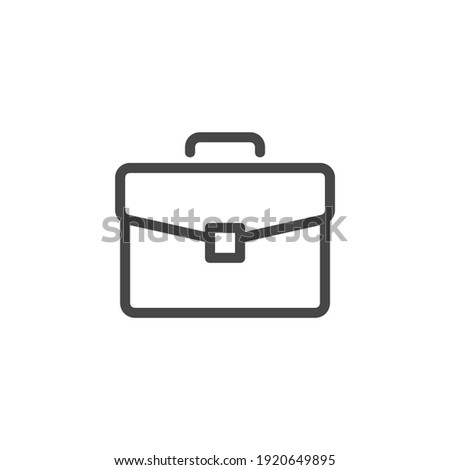 Briefcase Thin Line Vector Icon. Flat icon isolated on the white background