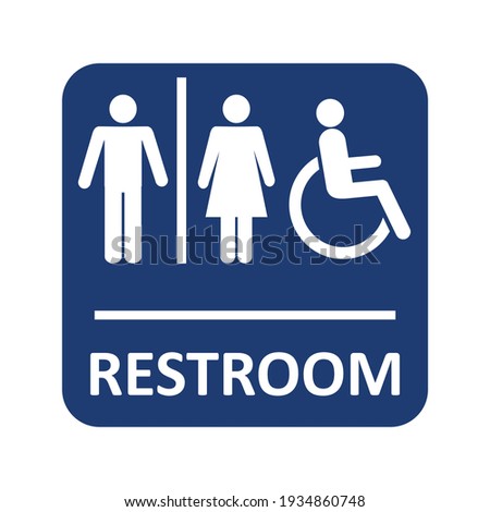 
Restroom icon vector. symbol for web site Computer and mobile vector