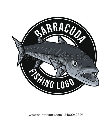 barracuda fishing logo for sea fishing
